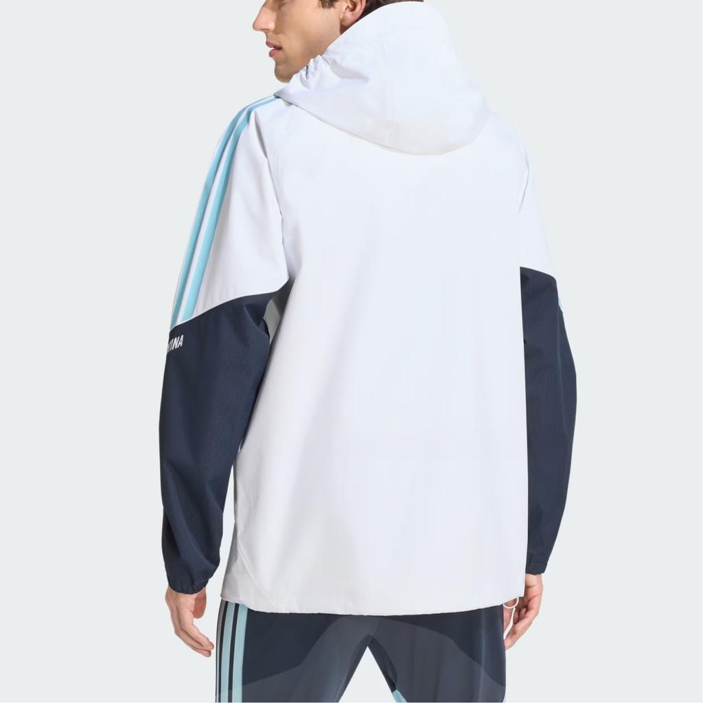 Adidas Argentina Player Edition Skin-Friendly Waterproof Sports Striped Long Sleeve Jacket Men jackets JZ5952