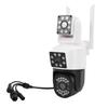 1080P PTZ Outdoor Security Camera WiFi 360 Degree Triple View Outdoor Camera AI Human Detection APP Remote Sharing