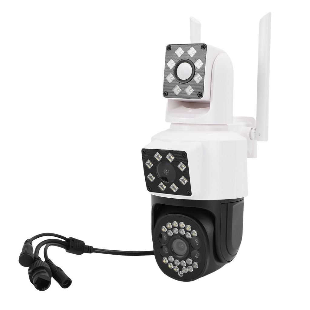 1080P PTZ Outdoor Security Camera WiFi 360 Degree Triple View Outdoor Camera AI Human Detection APP Remote Sharing