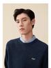 Men's Double Collar Long Sleeve Knitted Sweater - Faux Two-Piece Suede, Warm Water-Soft Fabric