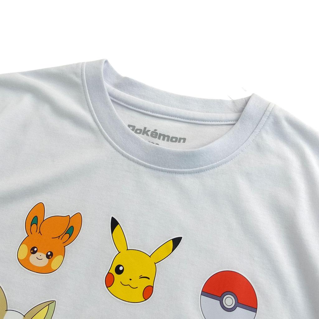 Fineplus Elektrisch Type Korte Mouw en Muggenwerend Pokémon T-shirt, Vochtregulerend, Sneldrogend, Antibacterieel, Geurbestendig,