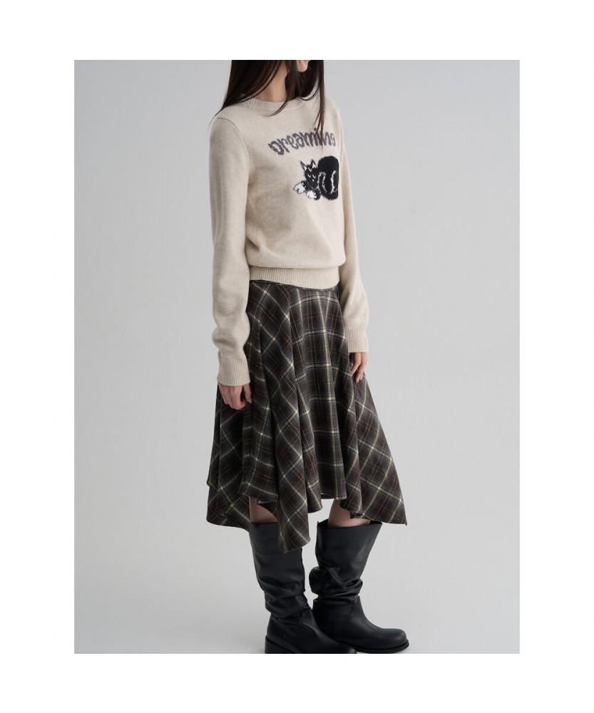 8SECONDS Cat Jacquard Pullover Beige