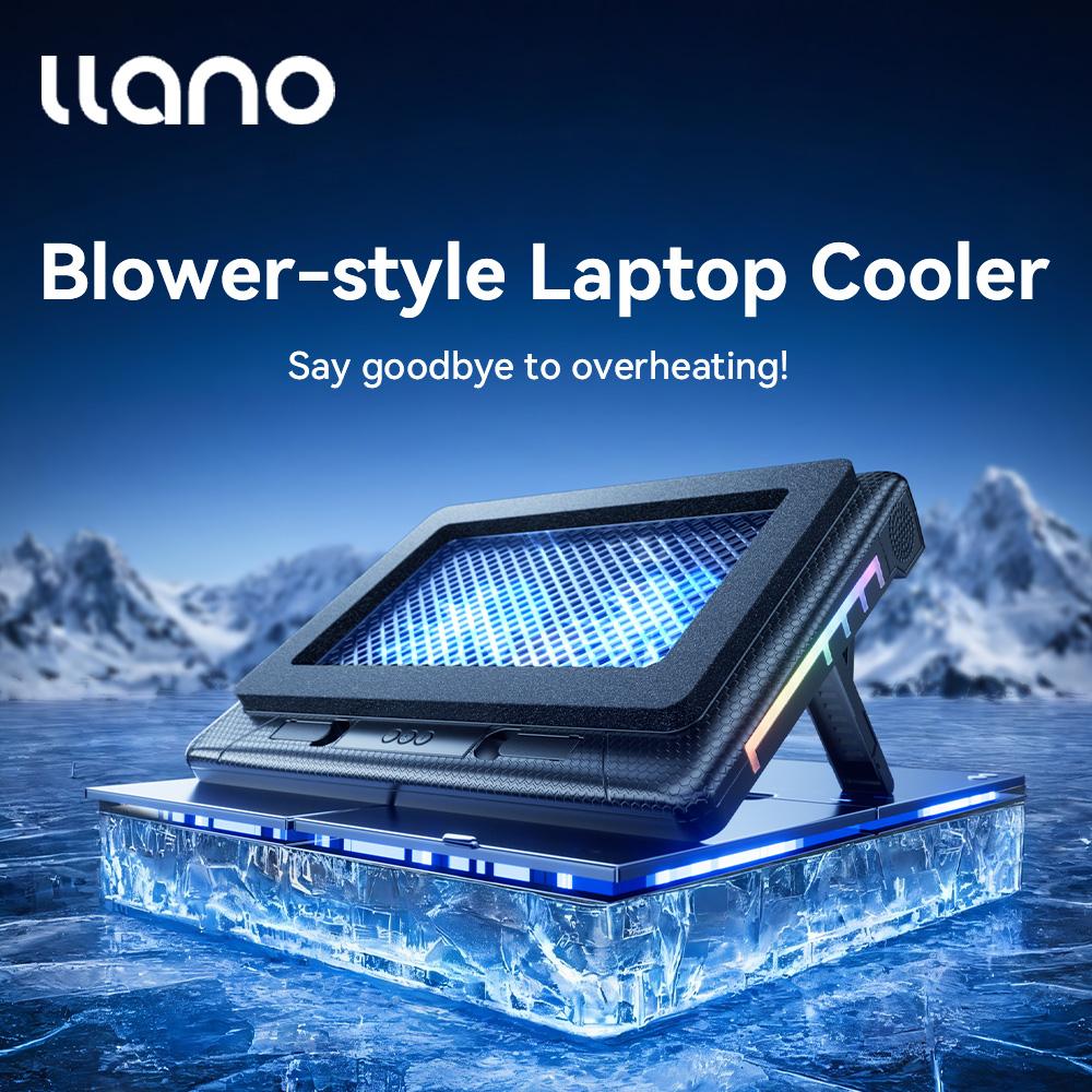 Llano V22 Laptop Cooler USB Charging with RGB Light for 13.3-17.3 inch Gaming Laptop Laptops 7-height Adjustable Laptop Cooling V22