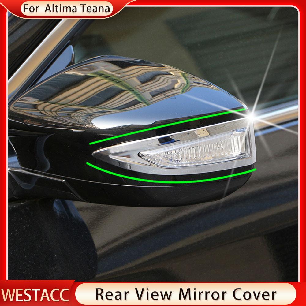 2Pcs ABS Chrome Rearview Mirror Sticker Decoration Covers for Nissan Teana Altima 2013 - 2018 Side Mirror Trim