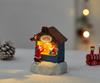 Glowing Christmas Village Houses Luminous Resin Miniature Santa Shop Scene Lighting Creative Holiday Christmas Holiday Supplies