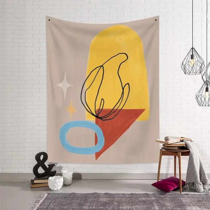Abstract Simple Light Color Pattern Tapestry Bedroom Living Room Tapestry Home Wall Decoration Tapestry