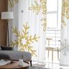 Weihnachten Schneeflocke Textur Wohnzimmer Transparent Tüll Fenster Vorhang Schlafzimmer Küche Dekor Schleier Vorhänge Vorhänge