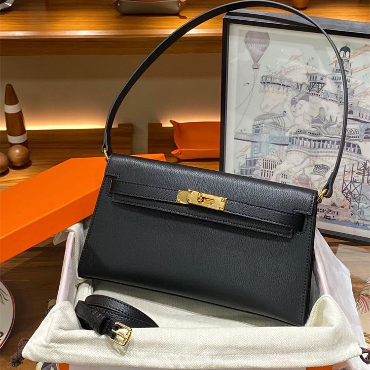 2023 Nowa torba KLelan z wzorem kóz, pod pachę, na jedno ramię, crossbody, damska, pozioma, retro, kopertówka, skóra kozia