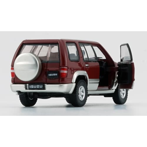 BM CREATIONS 1/64 Scale Isuzu Bighorn 1998-2002 Dark Red RHD Finished Product