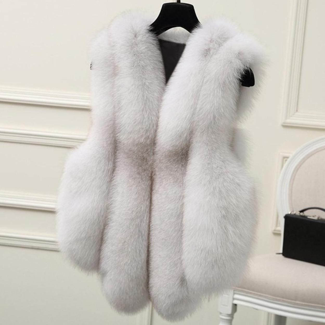 

Женский тонкий жилет больших размеров, верхняя одежда, теплый искусственный жилет, жилет L