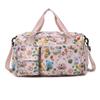 Cute travel bag women's lightweight cartoon printed travel bag large capacity hand-held short-distance luggage bag fitness bag