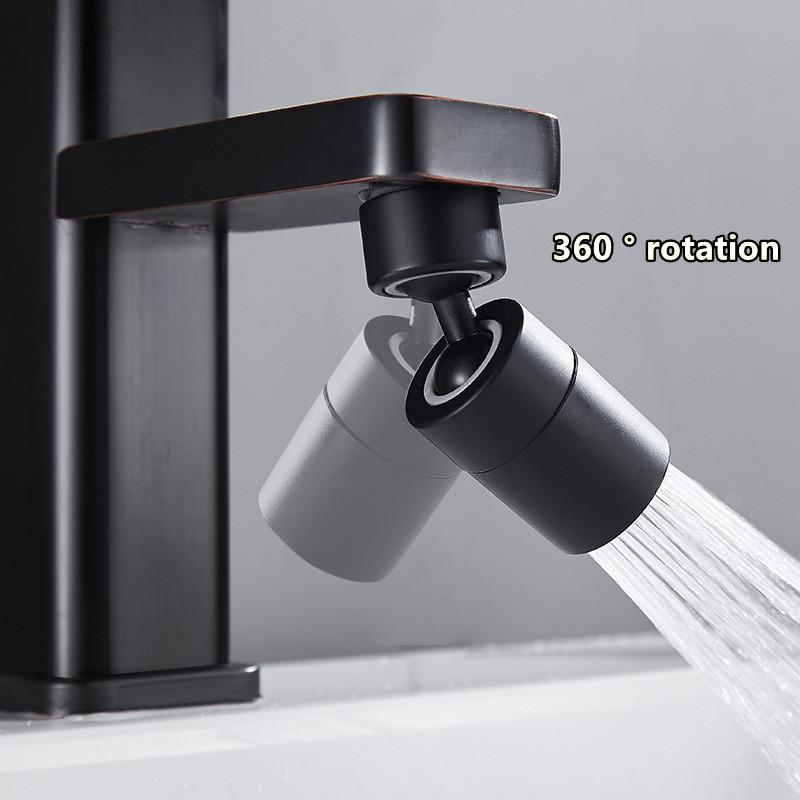2 Mode Washbasin Faucet Nozzle 360° Rotary Splashback Faucet Aerator Kitchen Sink Pressurized Faucet Aerator Bubbler