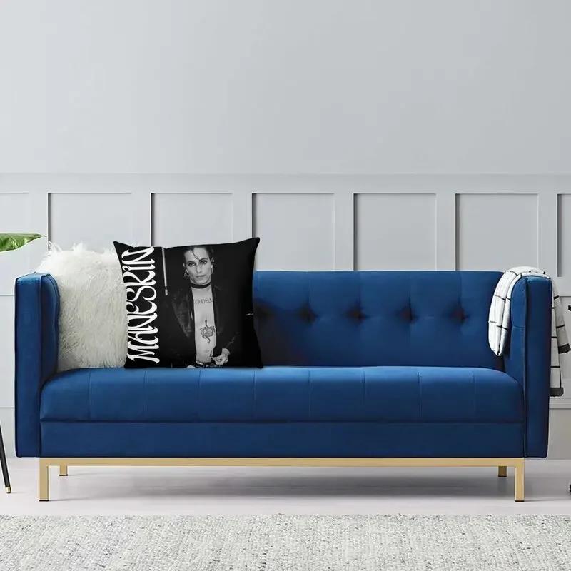 Damiano David Maneskin Luxuriöser Kissenbezug Schlafzimmerdekoration Pop Kissen für Sofa Büro Outdoor Kissen
