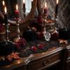 Black Frame Gothic Resin Earrings Blood Red Drop Earrings Halloween Dangle Earrings  Banquets