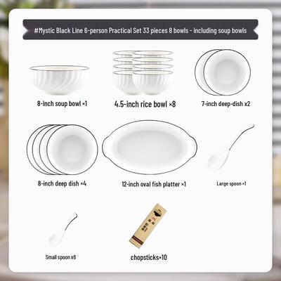 Kangmo Underglaze Ceramic Dinnerware Set