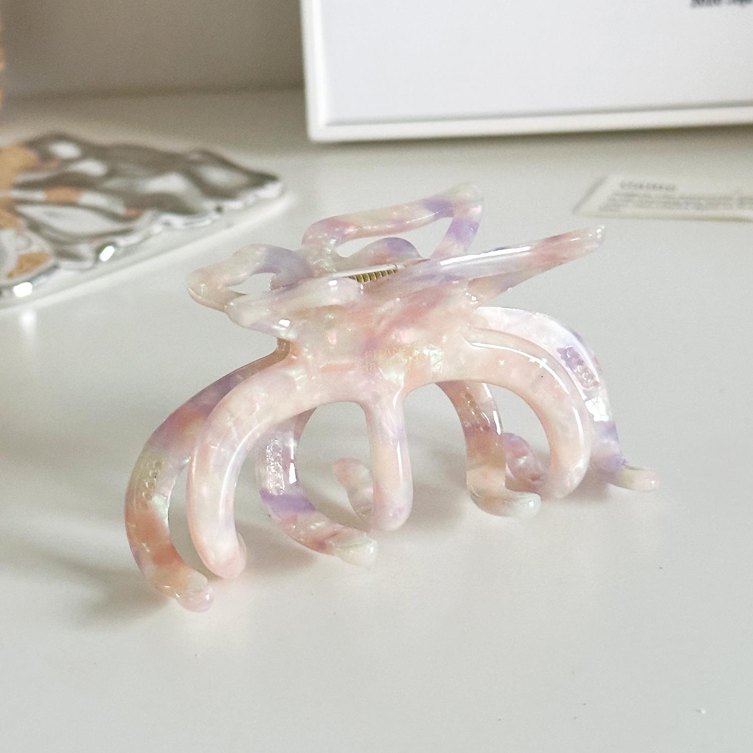 

Элегантная заколка-клипса для волос «Бабочка» из ацетата 4 мм, универсальный модный аксессуар для женщин Floral Purple10cm