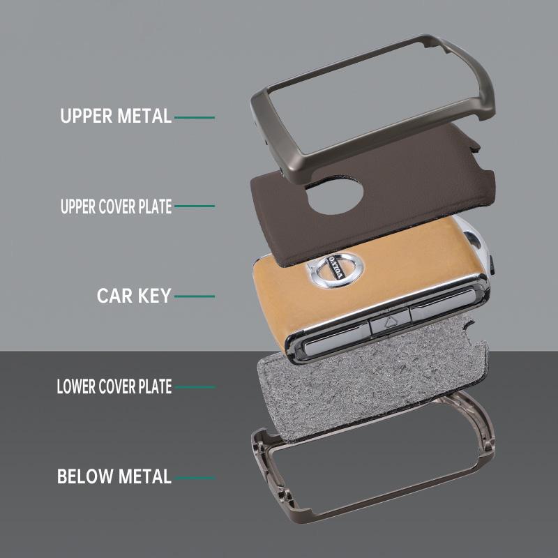 crbuk5 Zine Alloy Car Key Case Shell Cover For Volvo XC60 XC40 XC90 S90 V60 S60 V90 T5 T6 T8 Polestar 1 Polestar 2 Protection Accessory