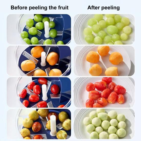 Electric Grape Peeler Machine Automatic Grape Cherry Tomato Garlic Peeler Rechargeable Fast Small Fruit Skin Remover Peeling Tool Kitchen Supplies