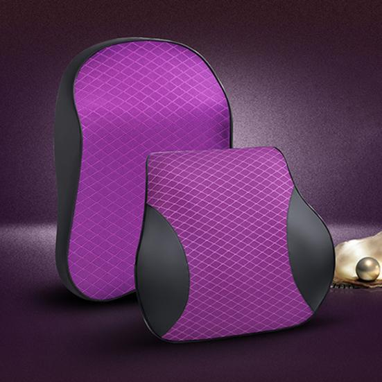 Space Memory Foam Cushion Pad Travel Headrest Head Car Pillow Lumbar Support