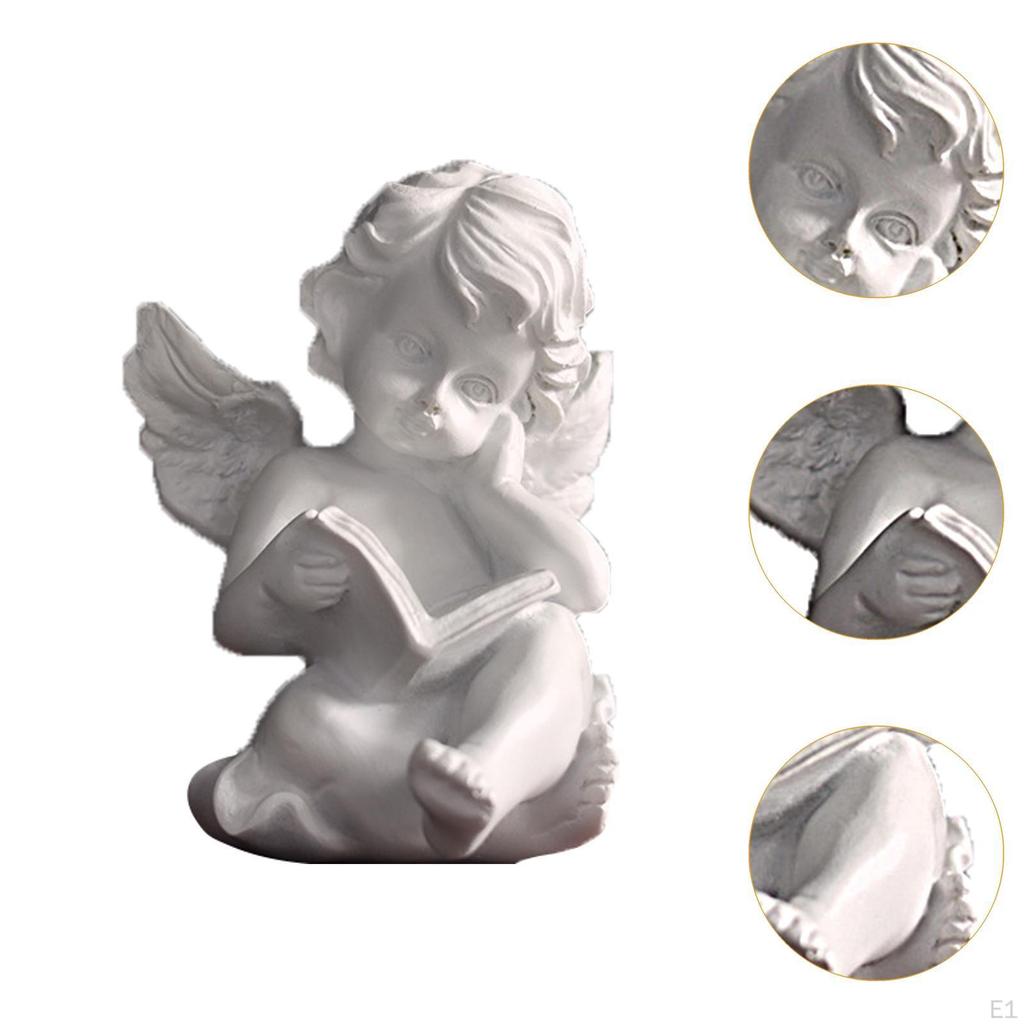 Angel Statue Resin Cherub European Creative Collectible Figurine Sculpture for Bedroom Home