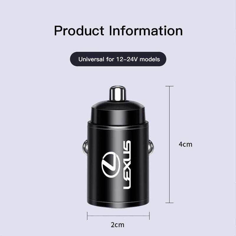 100W QC3.0 PD Mini Car Charger Fast Charging For Lexus IS250 RX330 Ct200h ES300h RX350 IS300h NX300h RX400h Car Ignition ChargerFL2