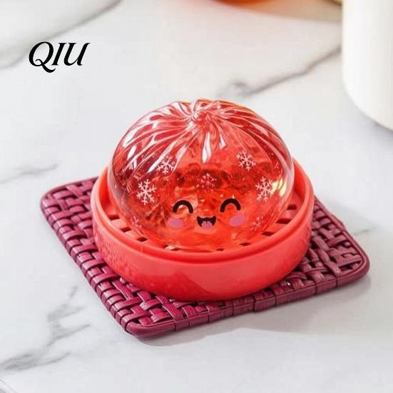 Portable Dumpling Toy Halloween Stress Relief with Steamer, Glitter Ball Fidget Party Favors Toy, Anxiety Relieving Steamed Bun Squeeze for