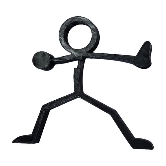 

3D-друкований органайзер для олівців Чорна фігурка-паличка Підставка для демонстрації ручок Воїн-паличка Органайзер для олівців для дому Офісний настільний аксесуар D