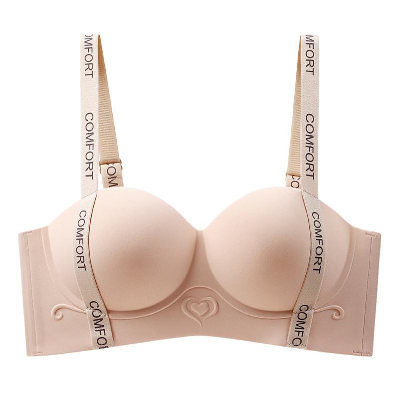 Peach Heart Half Cup, Small Chest Gathered To, No Steel Ring Underwear, Women's Collection Of Accessory Breasts, Sagging Text Bra