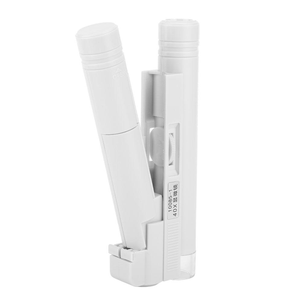 40X Zoom Pocket Sized LED Microscope Magnifier Micro Lens for Universal Mobile Phones