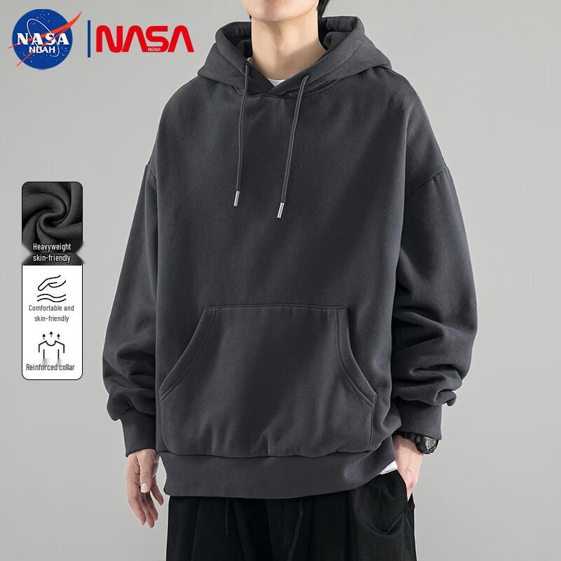 NASA NOAH Men's Heavyweight Solid Color Hoodie