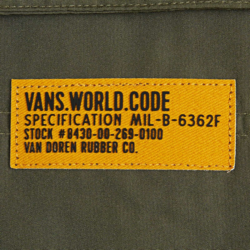 Vans Olivgrüne Fleece-Paneele Stehkragen Isolierte Jacke VN0A5F4TKCZ