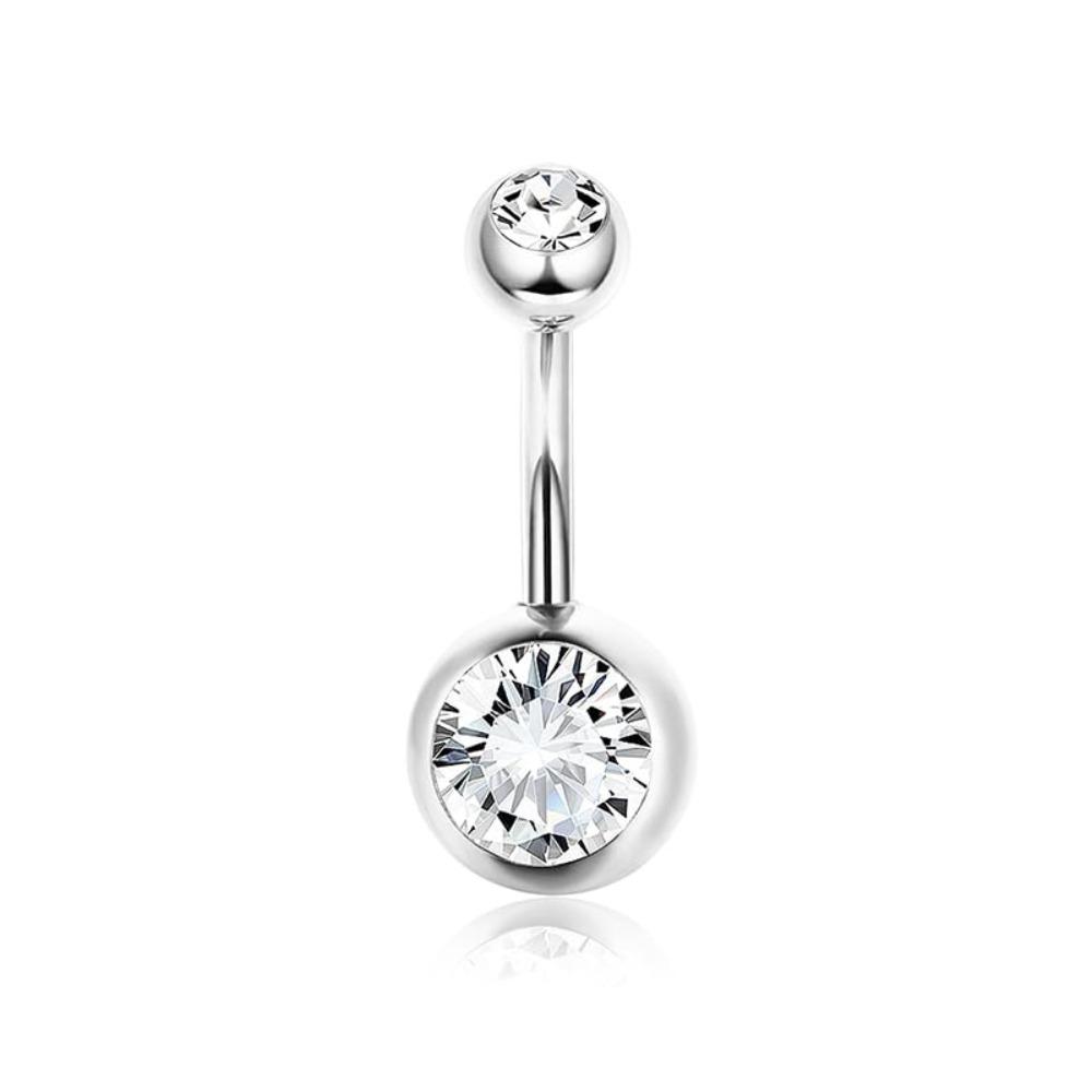 Bobisty14G Belly Button Bars for Women Surgical Steel Belly Bar CZ Butterfly Snake Clicker Navel Ring Body Piercing Jewellery