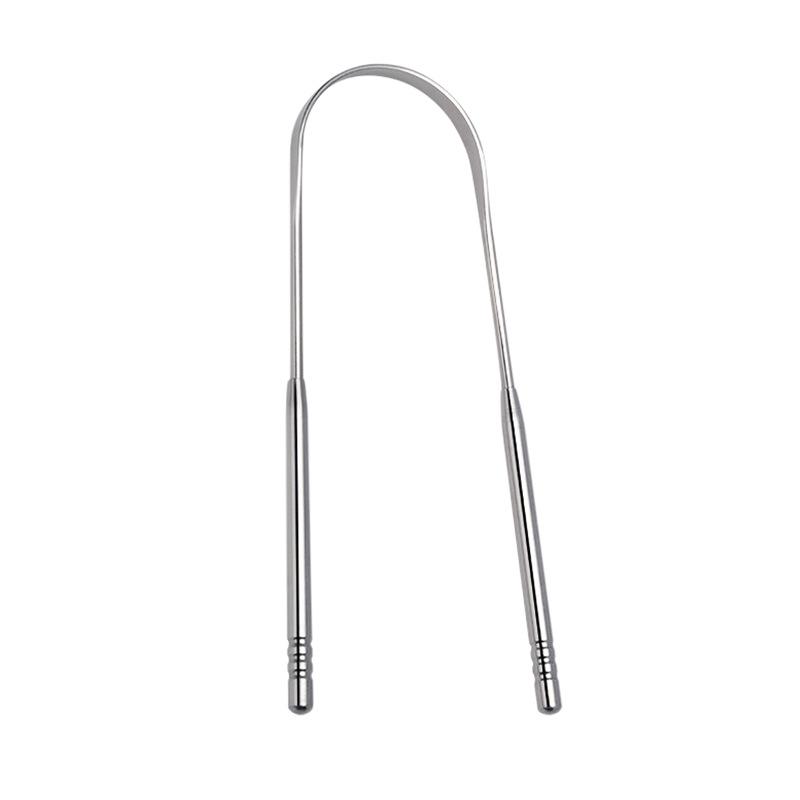 Copper U-shaped Tongue Scraper - Stainless Steel Cleaner for Fresh Breath