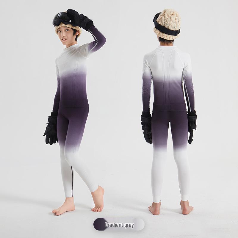 Kids' Quick-Dry Ski Base Layer: Warm, Moisture-Wicking Sports Suit for Boys & Girls