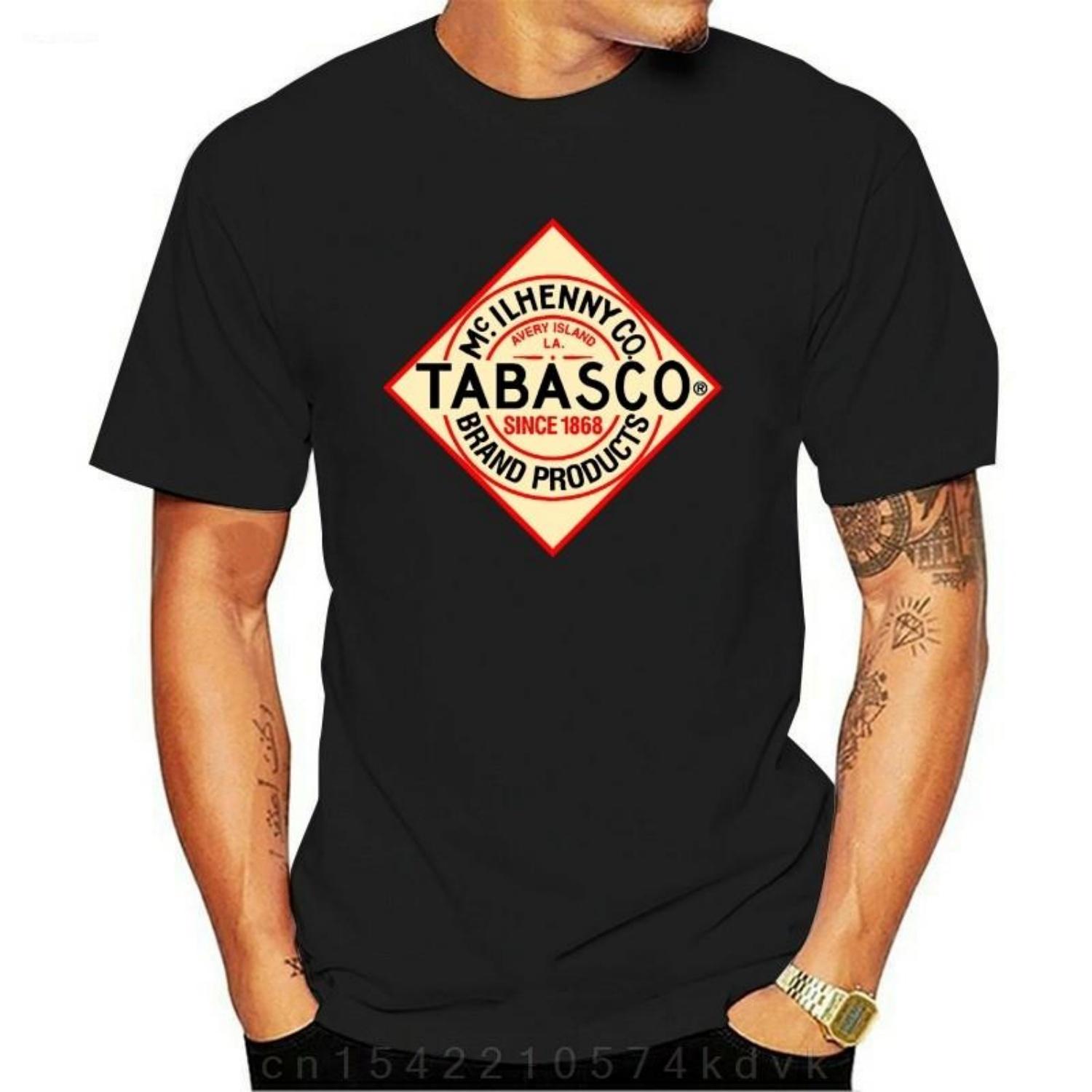 

Funny T Shirt Men Novelty Tshirt Tabasco Sauce Heather T-Shirt - Label S