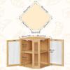 Bamboo Double Layer Bread and Pastry Storage Box with Glass Lid
