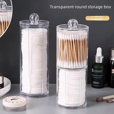 Dvouvrstvý úložný box na průhledný vatový tampon a odstraňovač make-upu