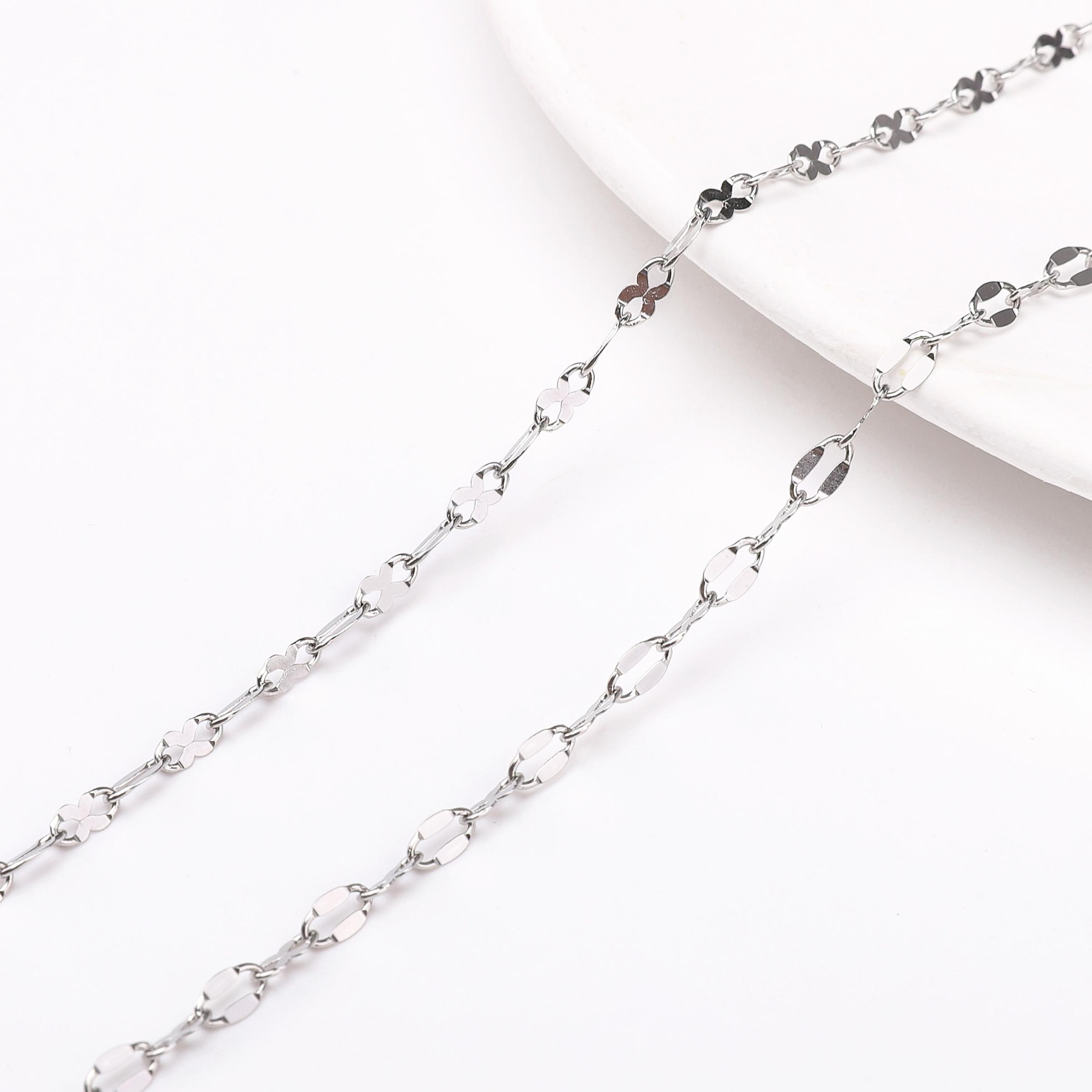 

1 метр цепи из нержавеющей стали кубинская звеньевая цепь базовая панк цепь для самостоятельного изготовления ожерелья браслета ювелирных изделий 2.9mm