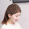 Beaded Headband: Women's Hollow Breathable Lace Wide-Brim Headscarf & Forehead Protector Hair Tie.