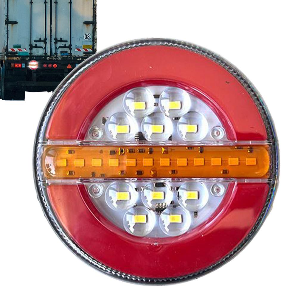 Trailer Brake Lights 4 Inch Truck Brake Lights Round Stop Turn Lamp Signal Warning Lighting Safety Accessories For Car Van Truck