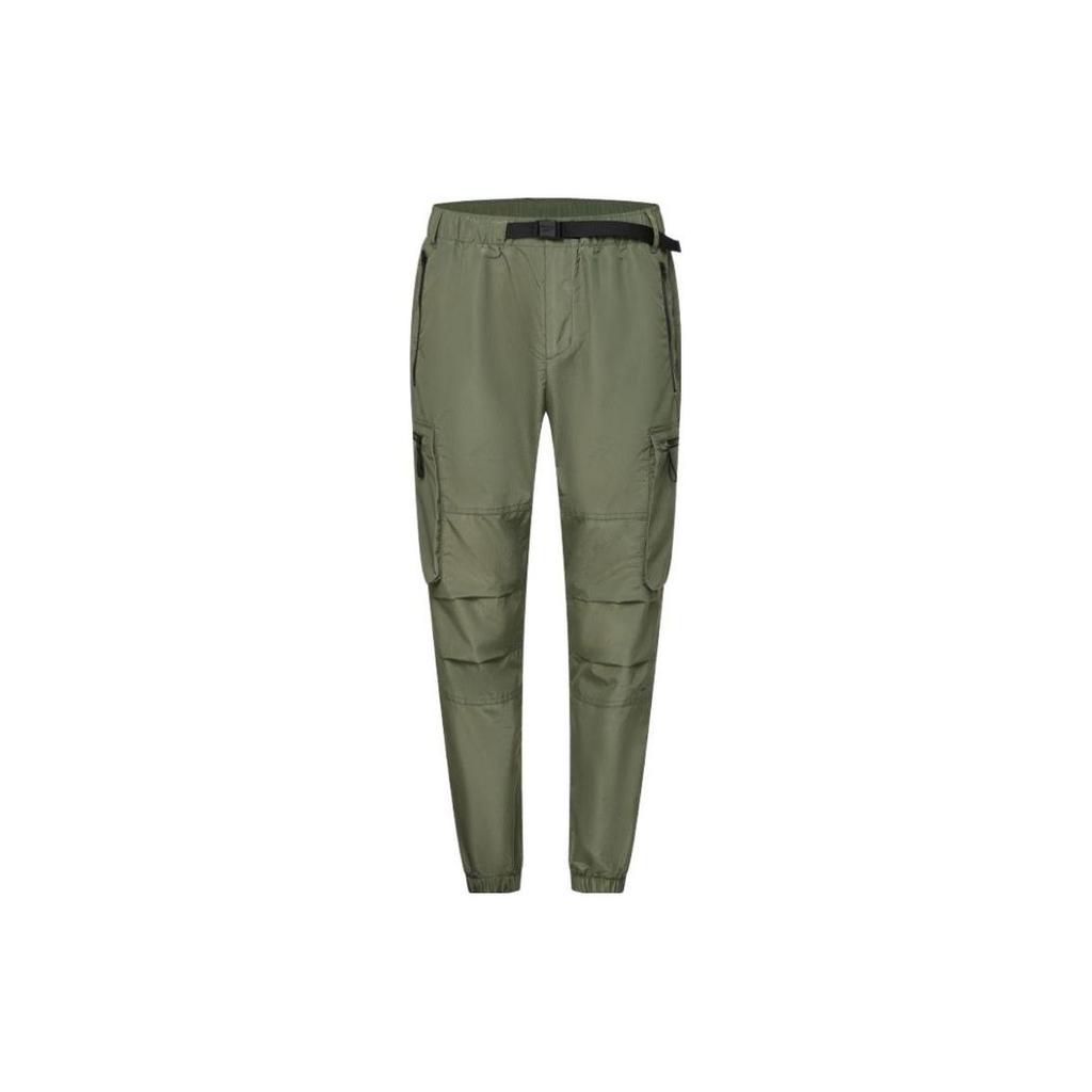 Reebok Multi-Pocket Woven Breathable Work Casual Pants Men pants Army-Green 23RCS619MGL4