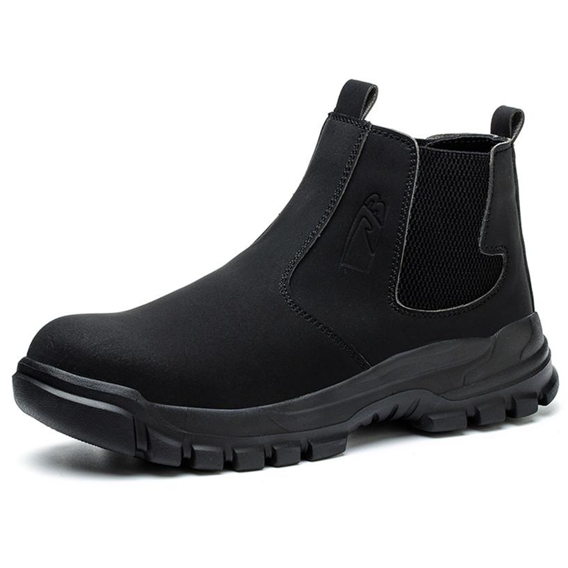 Pracovní obuv proti opaření Pracovní ochranné boty Ocelová tužinka Tenisky Pánské kožené pracovní boty pro muže Voděodolná bezpečnostní obuv