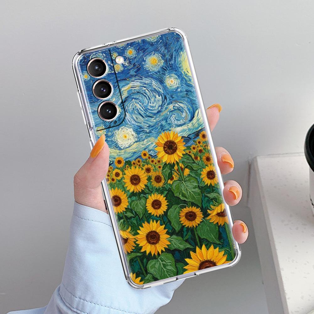 Phone Case For Samsung Galaxy S26 S25 S24 S23 S22 Ultra S20 S21 FE 5G Plus Soft Clear Cover Summer Colorful Flower