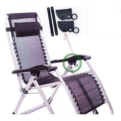 130*60mm plástico metal aba puxar atividade preta bloqueio espreguiçadeira dobrável