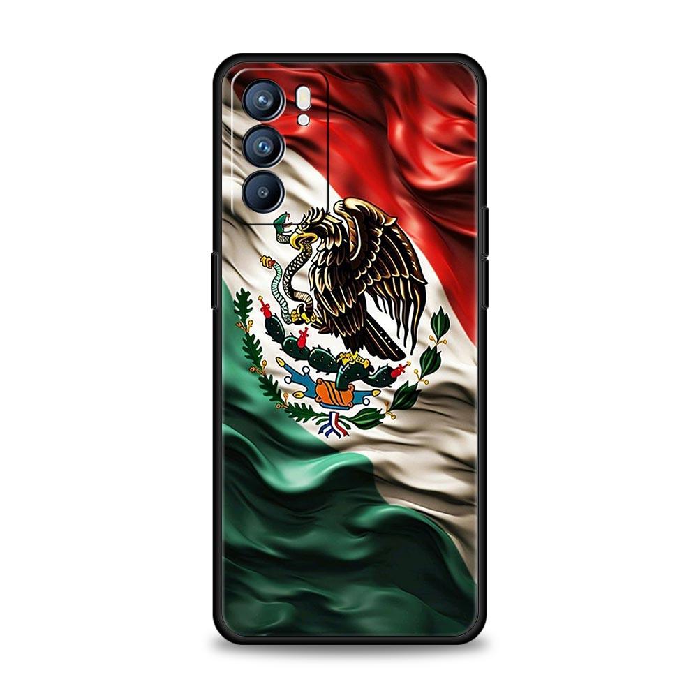 Mexico Flag Phone Case For Oppo Reno8 Reno7 Reno6 Pro A54 5G Find X6 X5 A53 A52 A9 A15 A95 A17 A16 A76 A74 A57 A31 Cover