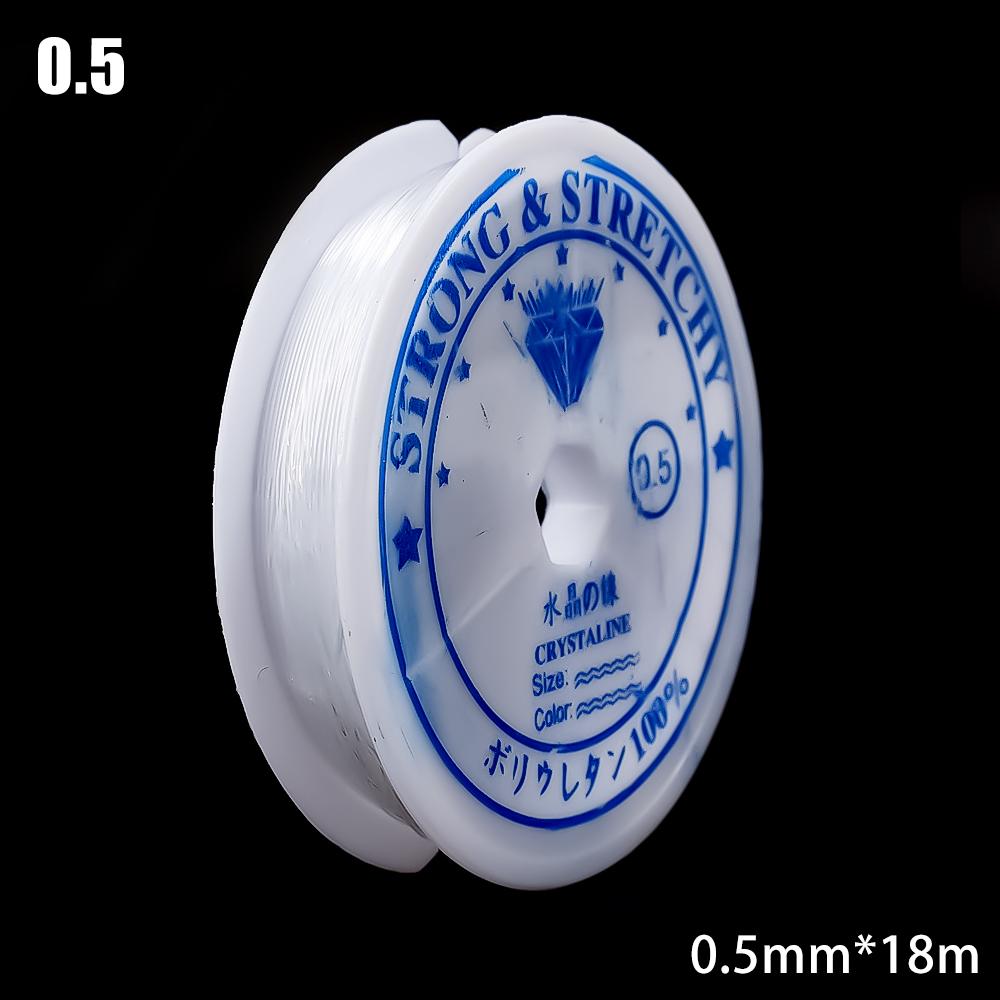 100m Starkes Elastisches Kristall-Perlenfaden-Kordel Schmuckherstellung Halskette Armband DIY Perlen-Schnur Dehnbar Dicke 0,4-1mm