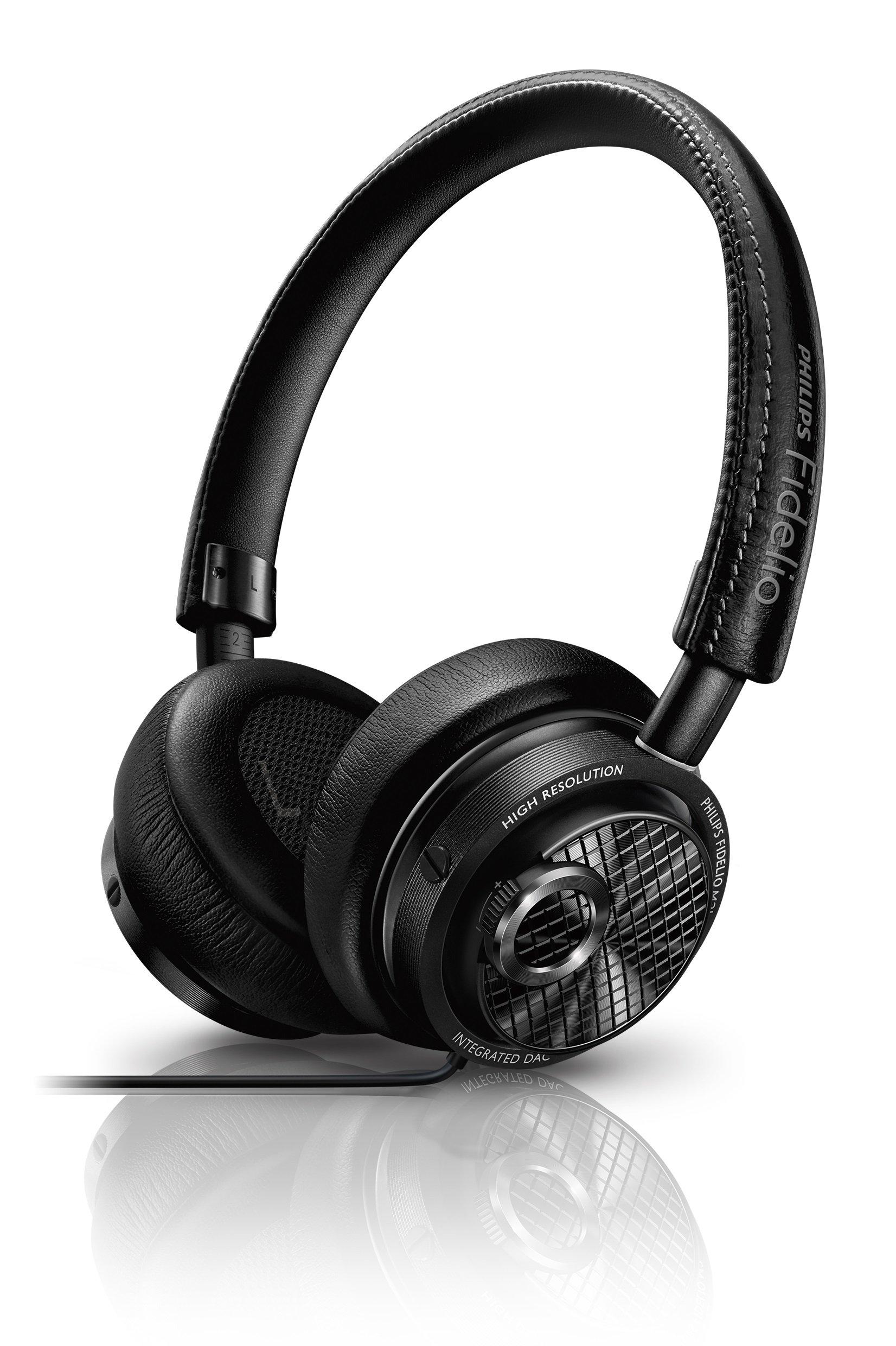 

PHILIPS Fidelio Series Headphones, Closed-Back, On-Ear, Lightning Connection, High-Resolution Audio Compatible, Black, M2L