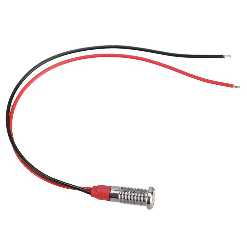 10pcs Motorcycle 6mm Ultra Small White LED Brake Running Tail Light Panel Pilot Lamp 12V