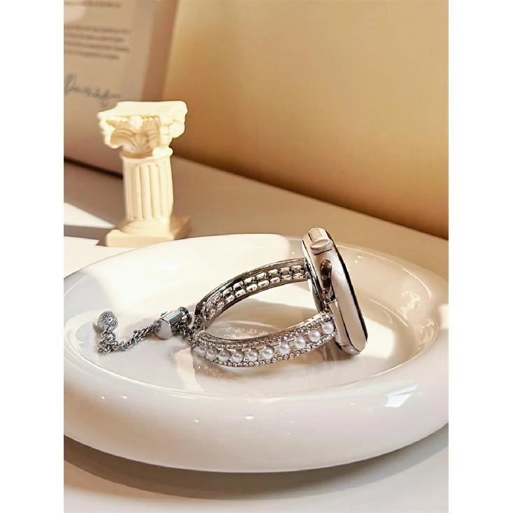 

Bling Bracelet For Apple Watch Link band Series 10/9/8/7/6/5/4 SE 40mm 41mm 42mm 44mm 45mm 46mm 49mm Strap 38mm40mm41mm 42mmS10 серебряный
