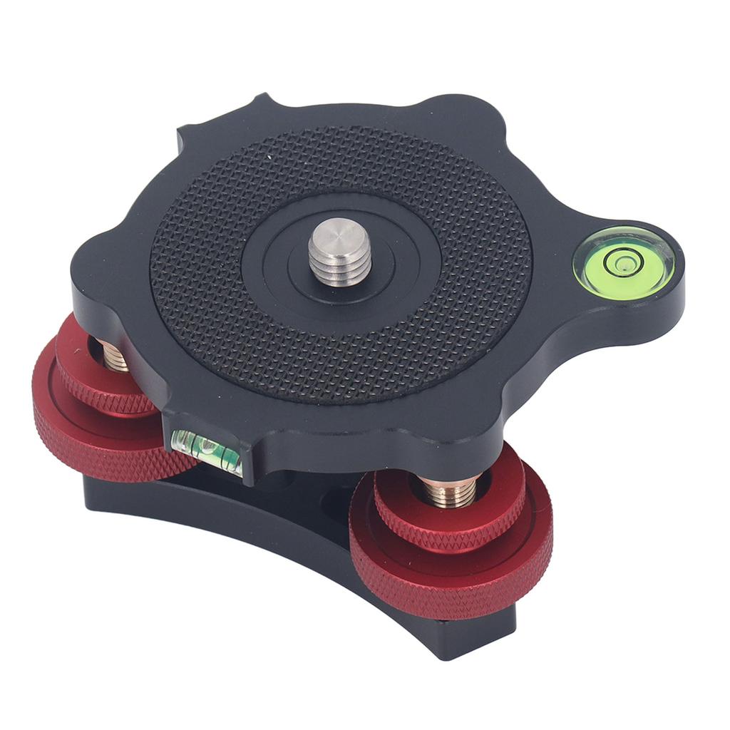 Tripod Head Leveling Base Camera Leveler Aluminum Alloy 3 8 Inch Thread Precise 3 Bubble Level Triple Wheel Leveler for